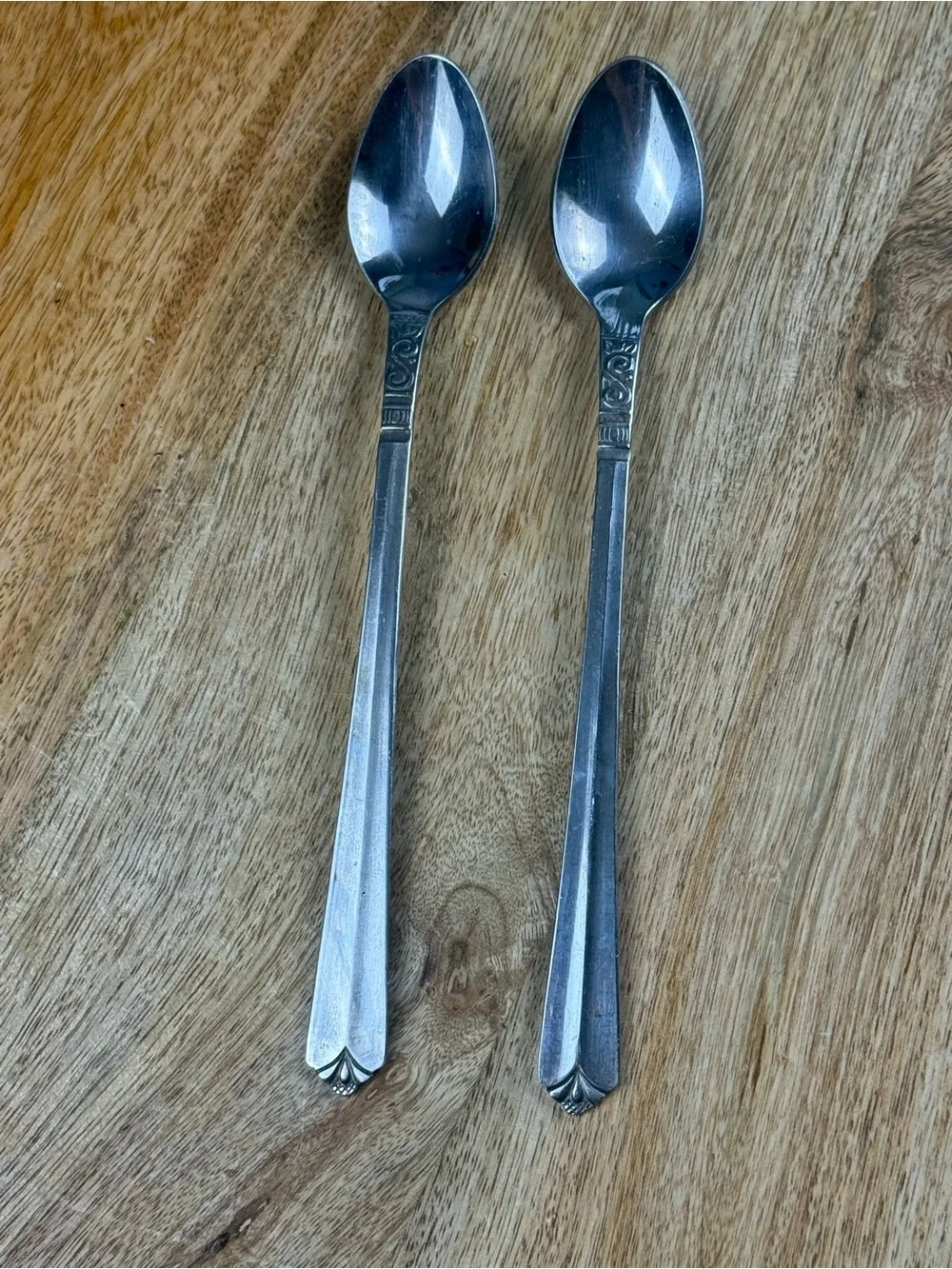 Vintage Orleans Silver Korea Iced Tea Spoons Set of 2